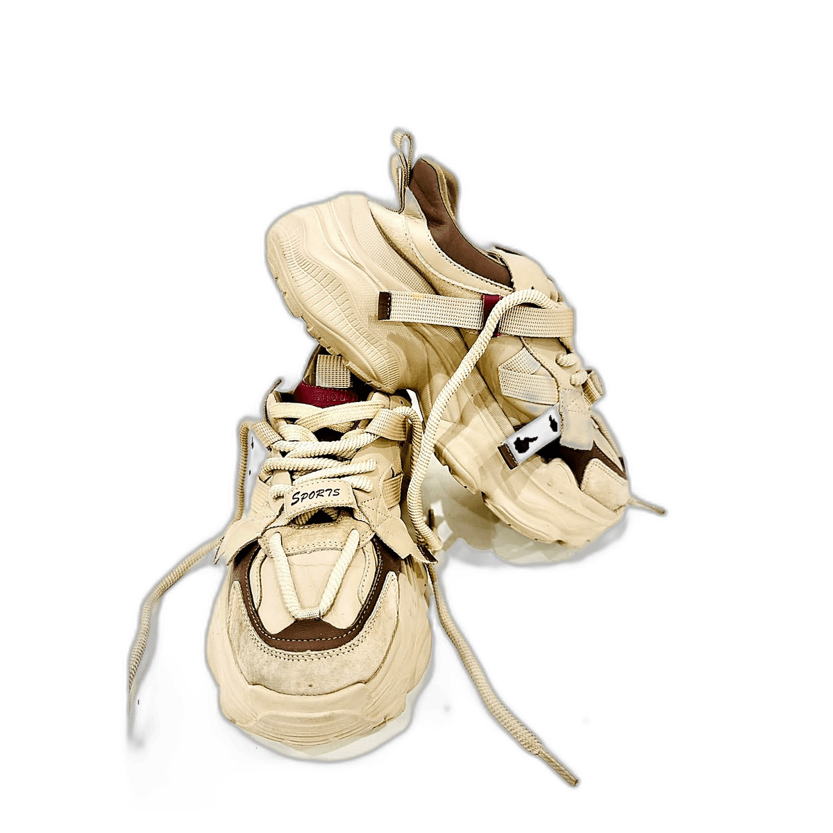 Beige Layered Chunky Sneaker, MAIN