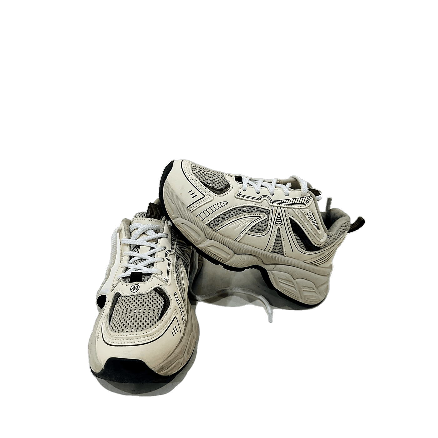 Cream Mesh Retro Runner, MAIN