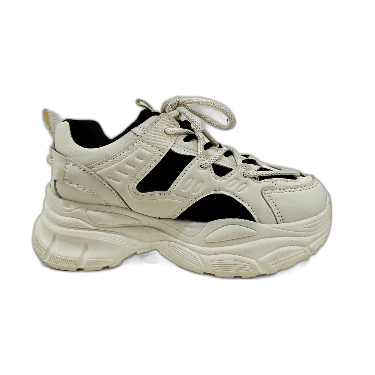 White & Black Platform Sneaker, MAIN