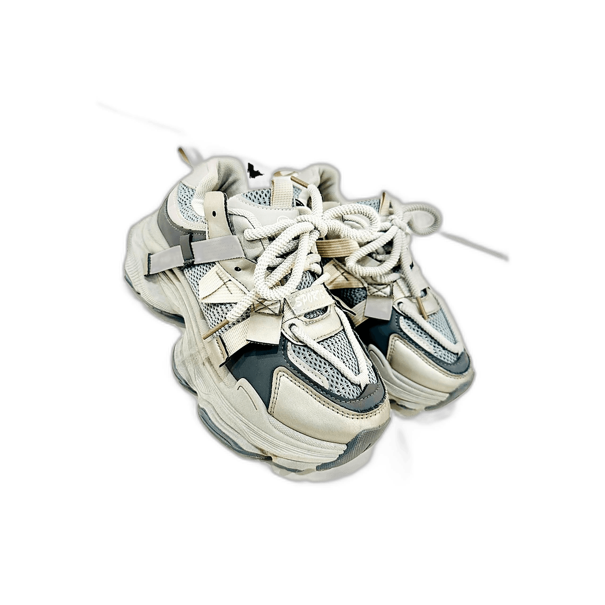 White Strapped Chunky Sneaker, MAIN