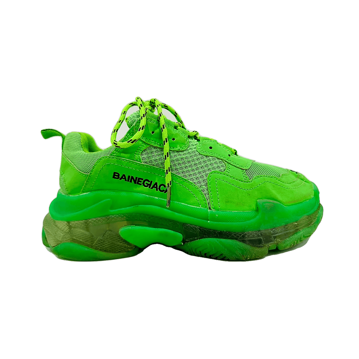 Bainegiaca Neon Green Chunky Sneaker, MAIN