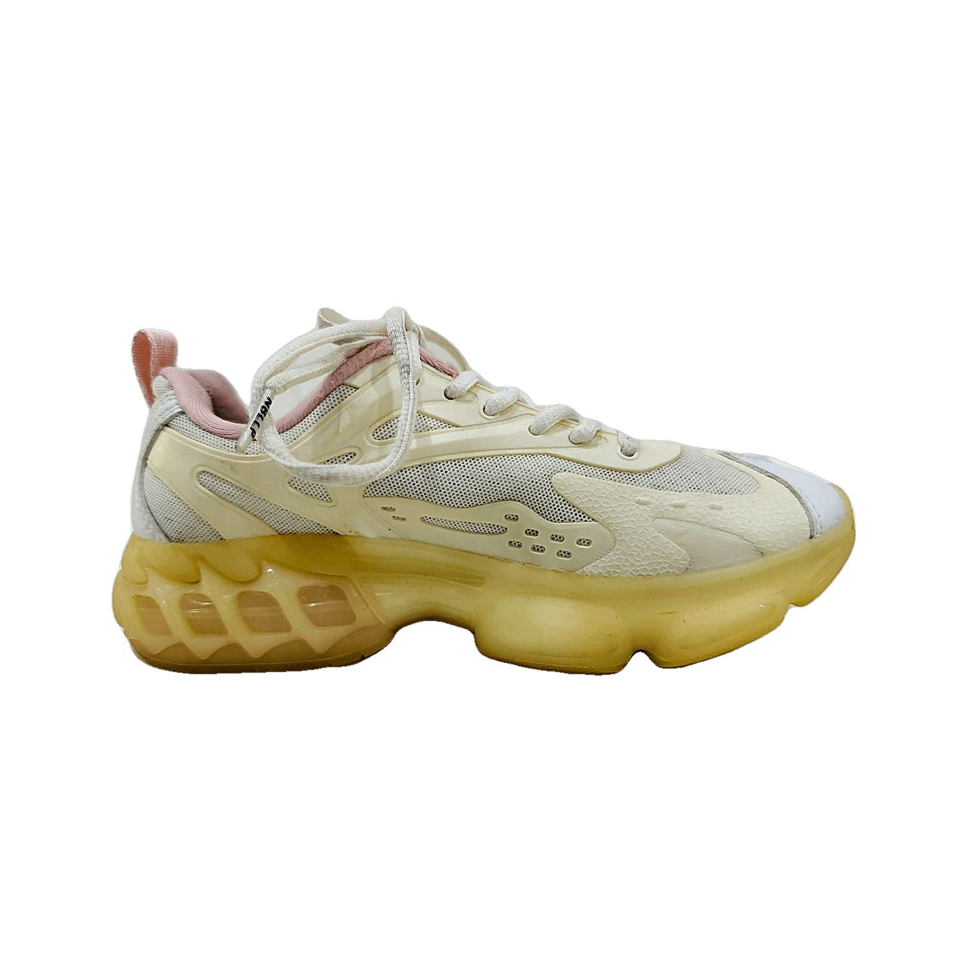 White & Pink Runner, Amber Sole, MAIN